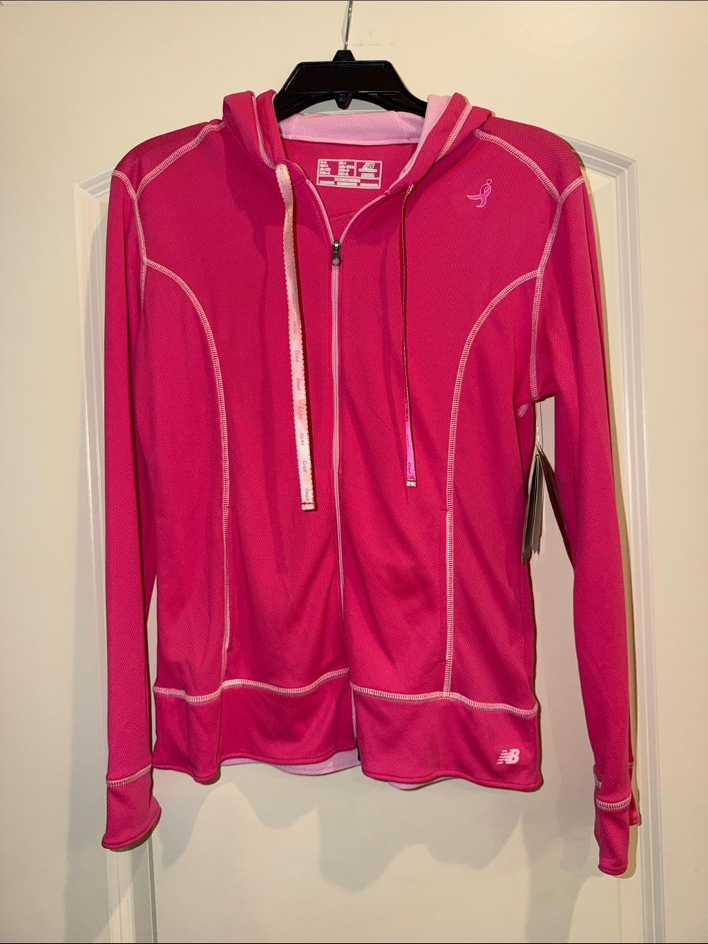 New Balance Women's Hot Pink Full-Zip Hooded Jacket